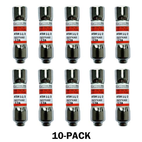 10-Pack New ATDR-1-1/2 ATDR-1-1/2A ATDR1.5A 600Vac Time Delay Class CC Fuse，ATDR-1-1/2A Cartridge Class CC Time-Delay Fuse ﻿ in Kuwait