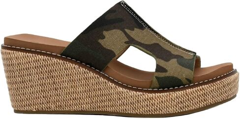 أحذية Corkys Footwear Kiss N Tell سهلة الارتداء للسيدات - تتميز بنعل داخلي مبطن من مادة EVA بتوقيع Corkys للارتداء طوال اليوم، وتصميم سهل الارتداء، وشريط علوي عصري على شكل حرف "H" in Kuwait
