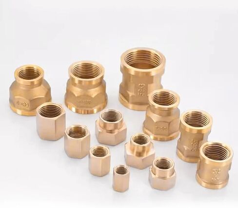 10 قطعة 1/8 "1/4" 3/8 "1/2" 3/4 "أنثى الموضوع تركيبات الأنابيب النحاسية عرافة الجوز قضيب موصل اقتران للمياه الوقود الغاز (G1-G1) تركيبات سباكة in Kuwait