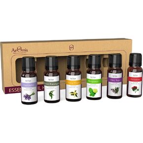 زيت ArOMis الأساسي - النوم والتنفس 100٪ نقي من الدرجة الممتازة - الأوكالبتوس الكروي، المريمية المتصلبة، اللافندر، يلانج يلانج، إبرة الراعي، البرغموت - 6 عبوات - 0,34 أونصة سائلة/10 مل، 150 ميكرون مفلترة in Kuwait