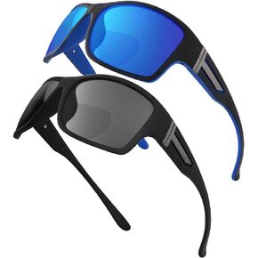 Bifocal Sunglasses for Men - Reading Sunglasses with Readers Built in, Reader Sunglasses Men for Cycling/Driving, 1.0 in Saudi Arabia