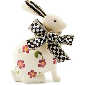 Mackenzie-Childs Rosie Rabbit ، تمثال أرنب لطيف المغطى بالوردة ، وأزخار عيد الفصح والربيع للمنزل in Kuwait