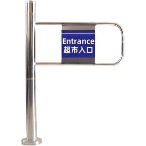 Stainless Steel Swing Gate with Automatic Rebound, Manual 90° One-Way Pedestrian Door for Supermarket and Industrial Entrance Security in Kuwait