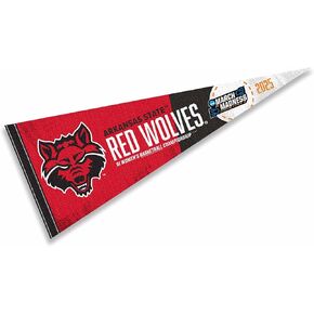 College Flags & Banners Co. Arkansas State Red Wolves 2025 Women's March Basketball Madness Pennant Flag in Kuwait