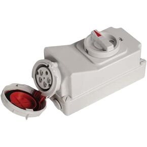 16-63A Outdoor Waterproof Industrial Socket Switch Anti-Electric Shock Safety Protection Mechanical Key Switch Socket(CF56035P/16A/400VIP67) in Kuwait