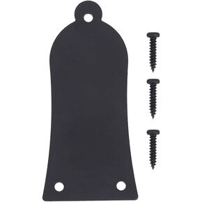 3 Holes Truss Rod Cover, Bell Shaped Black Truss Cover with Screws, Iron Guitar Truss Rod Cover Plate for Most Electrical Guitars, Basses, 2.3x1.0in in Kuwait