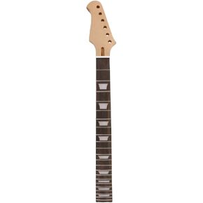 Unfinished 22 Fret Electric Guitar Neck, 24.75" Scale Mahogany Neck with Leaf Inlay Rosewood Fretboard– Bolt-On Replacement Neck for Guitar Builds in Kuwait