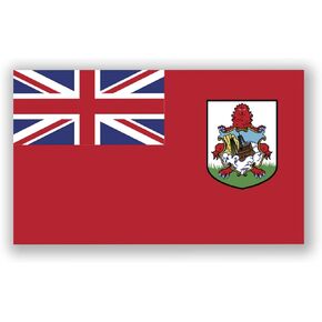 2-Pack Bermuda Flag Decal Stickers | Official Flag of Bermuda Stickers | 5-Inches by 3-Inches | Premium Quality Vinyl | PD389 in Kuwait