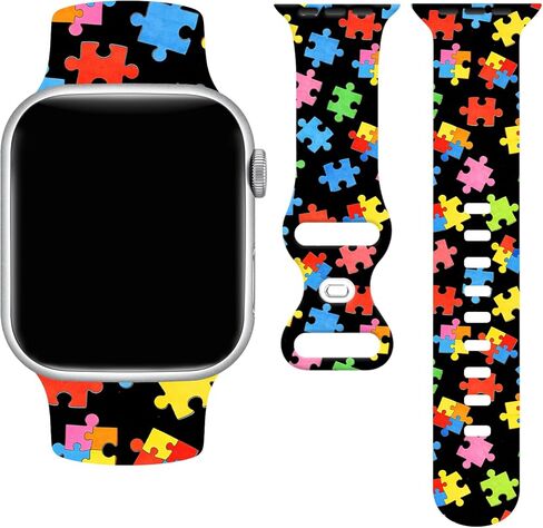 Autism Awareness Iwatch Bands Compatible With Apple Watch Straps Replacement For Smartwatch Bands All Series in Kuwait