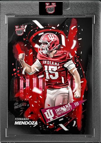2025 Topps Bowman U Now Fernando Mendoza #FM Championship Game Card Art Indiana Hoosiers Rookie RC Football Card in Kuwait