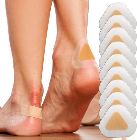 30Pcs Self Adhesive Padded with Thin Foot Pads, Waterproof Anti Foaming Feet Care Cushion Sticker for Heels, Feet, Toes (Triangle, 6.8x4.9cm) in Saudi Arabia