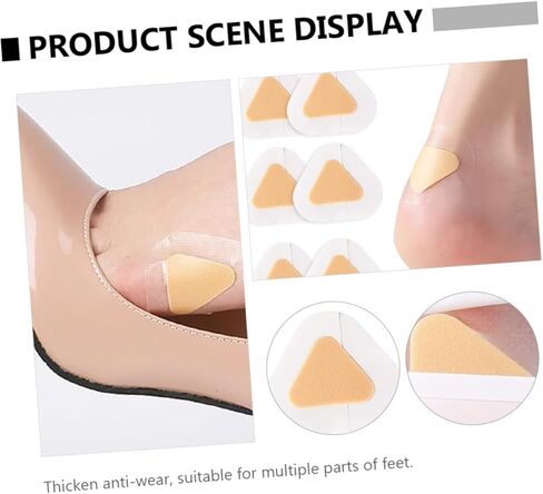 30Pcs Self Adhesive Padded with Thin Foot Pads, Waterproof Anti Foaming Feet Care Cushion Sticker for Heels, Feet, Toes (Triangle, 6.8x4.9cm) in Saudi Arabia