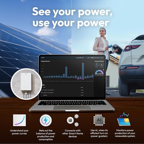 Aeotec Home Energy Meter 8 - مراقبة الكهرباء الذكية - تتبع الاستخدام والإنتاج في الوقت الحقيقي - Z-Wave طويل المدى - مستشعر تثبيت 2x200A - يدعم الطاقة على مرحلتين - SmartThings - HomeAssistant in Kuwait