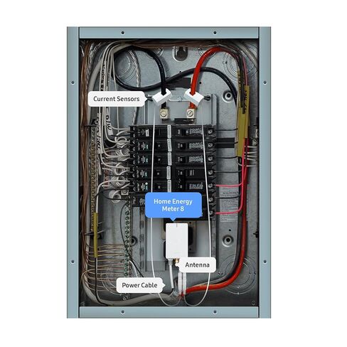 Aeotec Home Energy Meter 8 - مراقبة الكهرباء الذكية - تتبع الاستخدام والإنتاج في الوقت الحقيقي - Z-Wave طويل المدى - مستشعر تثبيت 2x200A - يدعم الطاقة على مرحلتين - SmartThings - HomeAssistant in Kuwait