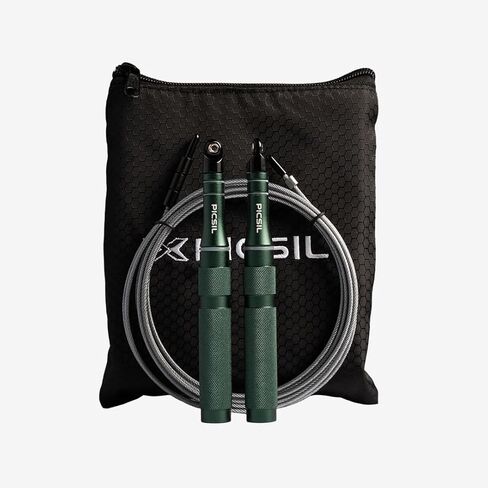 PICSIL - Rook Skipping Rope | Aluminium Handle & PVC Coated Steel Cable | Ideal for Cross-training & Boxing | Double Unders & Smooth Rotation | Adjustable for Adults & Kids | in Saudi Arabia