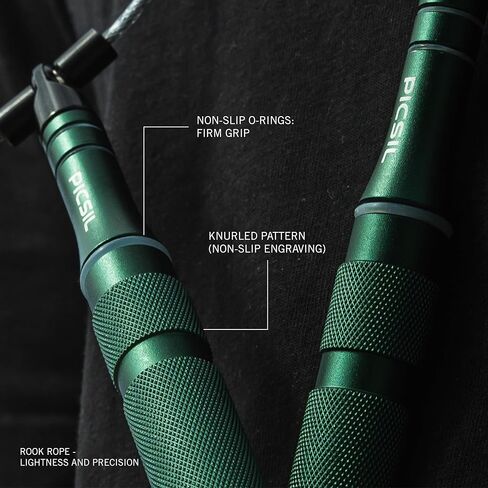 PICSIL - Rook Skipping Rope | Aluminium Handle & PVC Coated Steel Cable | Ideal for Cross-training & Boxing | Double Unders & Smooth Rotation | Adjustable for Adults & Kids | in Saudi Arabia