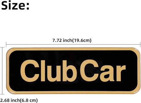 شعار عربة الجولف Roykaw، لوحة اسم Tempo، شعار شارة شعار عربة الجولف متوافق مع Club Car Tempo Gas & Electric، OEM# 47605590001، 7.72 بوصة × 2.68 بوصة in Kuwait