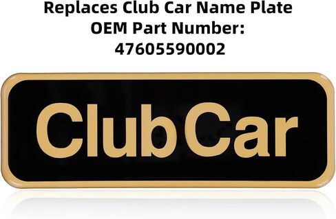 شعار عربة الجولف Roykaw، لوحة اسم Tempo، شعار شارة شعار عربة الجولف متوافق مع Club Car Tempo Gas & Electric، OEM# 47605590001، 7.72 بوصة × 2.68 بوصة in Kuwait