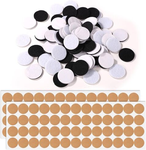 80pcs Undercover for Lav Mic, Sticky Circles Cover 40 White Felt Discs and 40 Black Felt Discs with 80 Sticker for Hiding Lavalier Microphones and Against Wind Noise Accessories in Kuwait