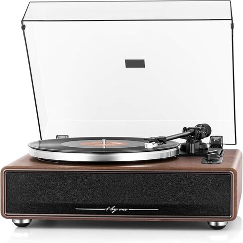 1 BY ONE Belt Drive Turntable with Bluetooth Connectivity, Built-in Phono Pre-amp, USB Digital Output Vinyl Stereo Record Player with Magnetic Cartridge, 33 or 45 RPM in Saudi Arabia