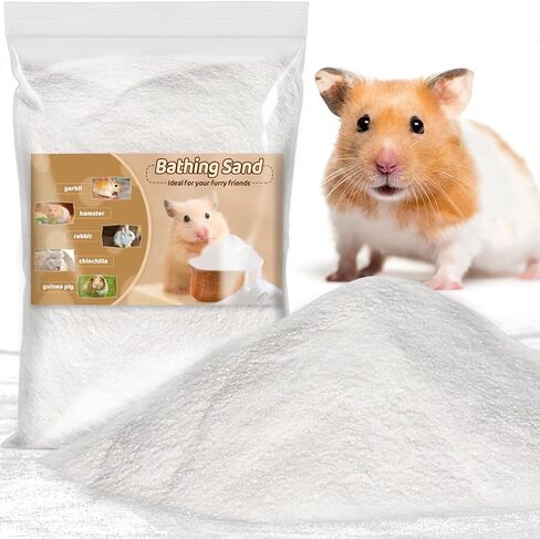 Sukh 14 أوقية حمام الرمال الهامستر - Whit Slid Hamster Bedding reptile Silica Sand Gerbil Hideout for Hamster Chinchillas Gerbil Syrian Syrian Animals Small Pets in Saudi Arabia