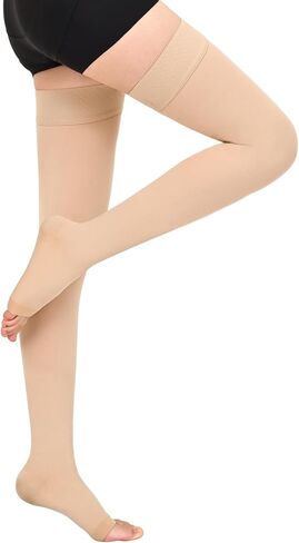 20-30 mmHg Compression Stockings for Women & Men,Thigh High Medical Compression Socks,Support Graduated Compression Hose Sock for Treatment Varicose Veins Swelling-Closed Toe/Open Toe/Footless in Saudi Arabia