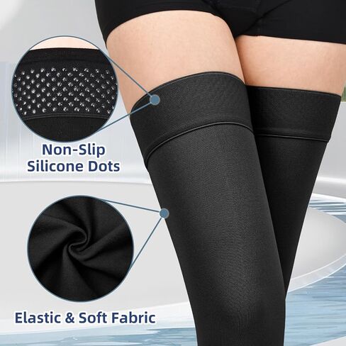 20-30 mmHg Compression Stockings for Women & Men,Thigh High Medical Compression Socks,Support Graduated Compression Hose Sock for Treatment Varicose Veins Swelling-Closed Toe/Open Toe/Footless in Saudi Arabia