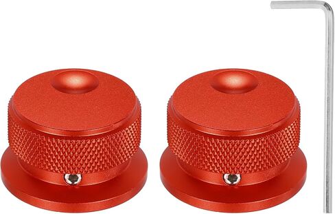 MECCANIXITY 2 Pcs Aluminium Potentiometer Knobs, 1/4" (6mm) Universal Volume Tone Control Knobs with Oval Groove Indicator for Guitar Bass Parts, 4/5" Gold(30x20mm) in Kuwait