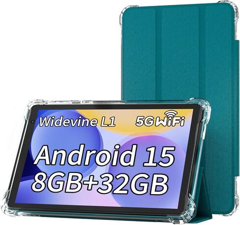 Android Tablet 8 inch, Android 12 Tablet, 4GB RAM 32GB ROM, Quad-Core Processor, Dual Camera, WiFi, 1TB Expand, Game, GMS Certified in Kuwait