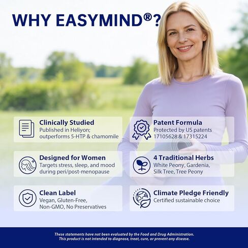 Magnesium Oxide and Glycinate Extra Strength, Natural Sleep Aid Supplement EasyMind, High Absorption, Restful Sleep & Relaxation, Cortisol Lower, Natural-Gentle, Melatonin Free, 60 Capsules in Saudi Arabia