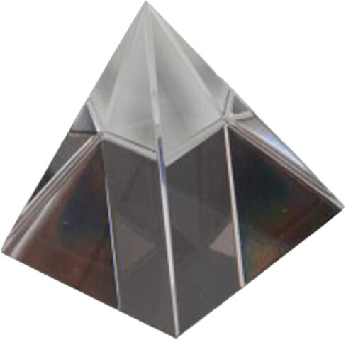 SOLUSTRE 1pc Optic Prism Beads Glass Pyramid Four Sides Rainbow Principle Desk Ornament for Home Decor in Kuwait
