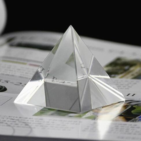 SOLUSTRE 1pc Optic Prism Beads Glass Pyramid Four Sides Rainbow Principle Desk Ornament for Home Decor in Kuwait