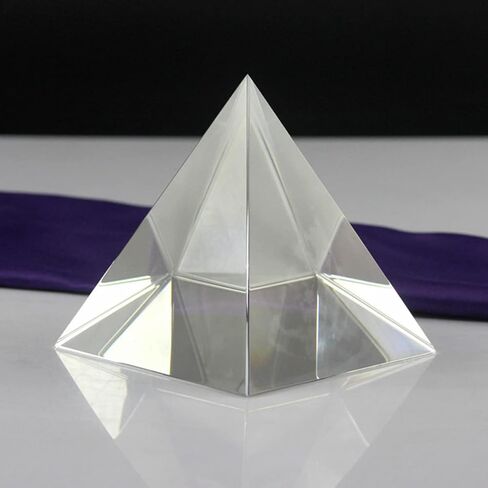 SOLUSTRE 1pc Optic Prism Beads Glass Pyramid Four Sides Rainbow Principle Desk Ornament for Home Decor in Kuwait