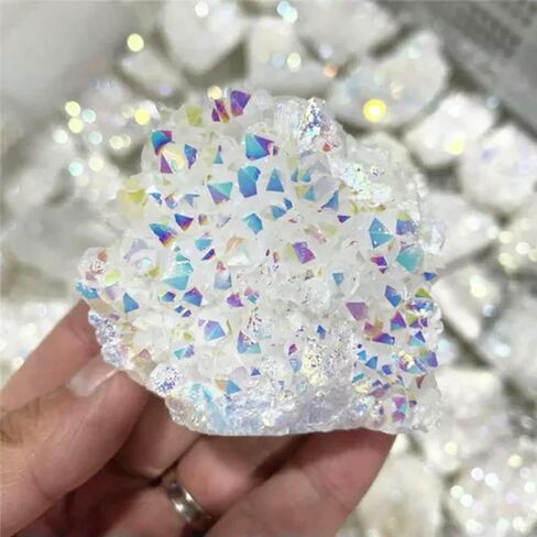 20-220g Natural Electroplate Colorful Crystal Cluster Quarz Stone-About 180-220g in Saudi Arabia