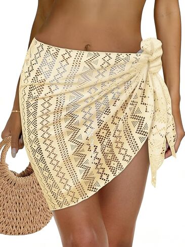 Womens Beach Sarong Wraps Lace Bikini Swimsuit Coverup Summer Hollow Out Bathing Suit Cover Up Casual Swimwear 2026 in Saudi Arabia