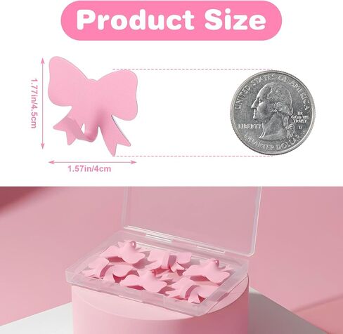6 Pcs Metal Pink Bow Wall Hooks, Strong Adhesive Pink Bow Hanger for Wall Bows Knot Walls Hooks Bows Bathroom Decor Cute Towel Coat Hangers for Bathroom Bedroom Kitchen Office in Kuwait