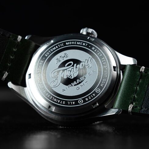 ساعة AVI-8 للرجال 40 ملم Flyboy Airmaster GMT أوتوماتيكية بحزام جلدي AV-4128 in Kuwait