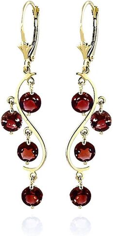 4.95 Carat 14K Solid Gold Grape Garnet Earrings in Saudi Arabia