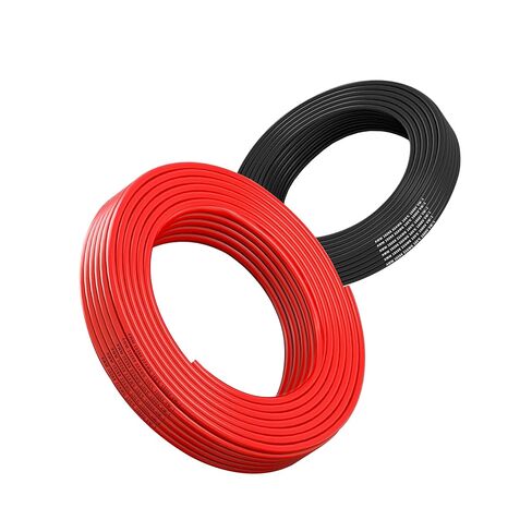 22 Gauge Flexible Electrical Wire 25FT Black and 25FT Red Extension Cable 22AWG Stranded Oxygen Free Copper Wire for Automotive Solar Panel led Lamps Strip Lighting Marine Boat Battery(22/2-25FT) in Kuwait