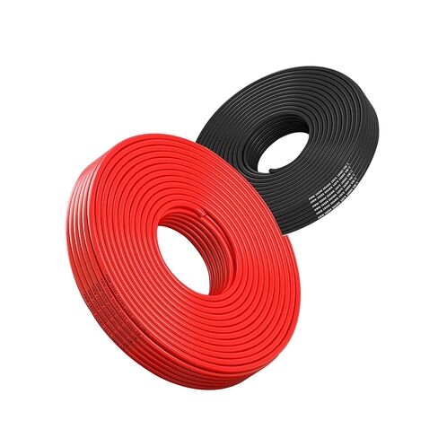 22 Gauge Flexible Electrical Wire 25FT Black and 25FT Red Extension Cable 22AWG Stranded Oxygen Free Copper Wire for Automotive Solar Panel led Lamps Strip Lighting Marine Boat Battery(22/2-25FT) in Kuwait
