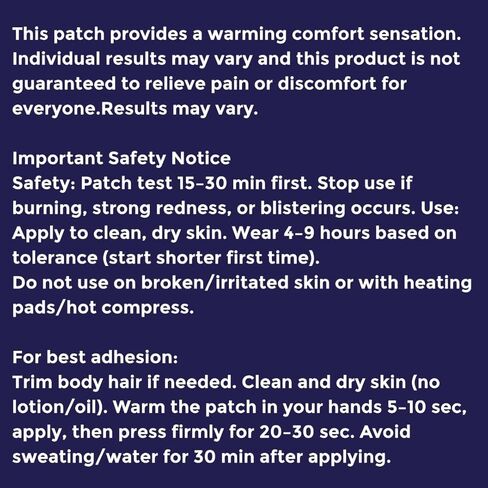 Herbal Self-Heating Patches for Muscle & Joint Comfort - Long-Lasting Deep Soothing Warmth, Natural Heat Therapy Patches for Neck, Shoulder, and Back Relaxation, Daily Wellness Essentials in Kuwait