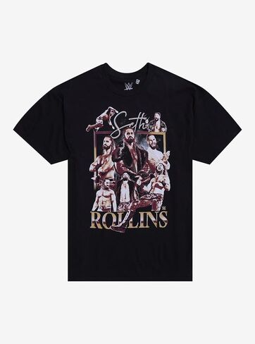 Hot Topic WWE Seth Rollins Collage T-Shirt Black Large in Kuwait