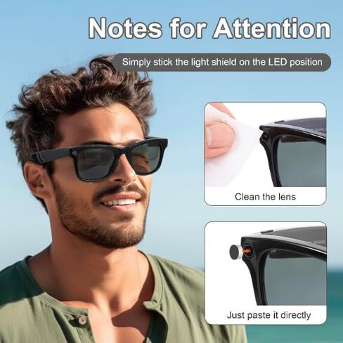 أغطية حاجبة ضوء LED مطورة متوافقة مع نظارات Ray-Ban Meta الذكية - حماية أقل للخصوصية، تقلل تنبيهات انسداد العدسة، Meta Wayfarer، Skyler، Headliner وOakley HSTN in Kuwait