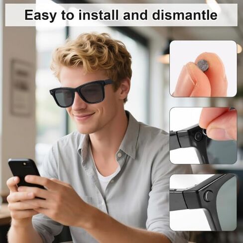 أغطية حاجبة ضوء LED مطورة متوافقة مع نظارات Ray-Ban Meta الذكية - حماية أقل للخصوصية، تقلل تنبيهات انسداد العدسة، Meta Wayfarer، Skyler، Headliner وOakley HSTN in Kuwait