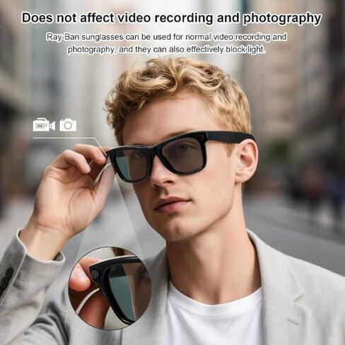 أغطية حاجبة ضوء LED مطورة متوافقة مع نظارات Ray-Ban Meta الذكية - حماية أقل للخصوصية، تقلل تنبيهات انسداد العدسة، Meta Wayfarer، Skyler، Headliner وOakley HSTN in Kuwait