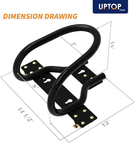 UPTOP Motorcycle Wheel Chock Steel for E-Track/X-Track System, Fits Up to 7" Wide Tires in Kuwait