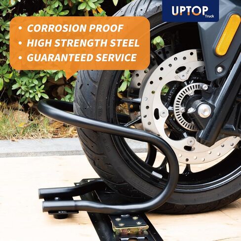 UPTOP Motorcycle Wheel Chock Steel for E-Track/X-Track System, Fits Up to 7" Wide Tires in Kuwait