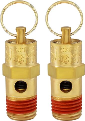 1/4 Inch NPT 175 PSI Brass Air Pressure Relief Safety Valve - Heavy Duty Brass, Corrosion Resistant, Automatic Pressure Release for Air Systems, Fits Standard 1/4 Inch Ports in Saudi Arabia