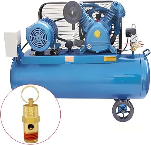 1/4 Inch NPT 175 PSI Brass Air Pressure Relief Safety Valve - Heavy Duty Brass, Corrosion Resistant, Automatic Pressure Release for Air Systems, Fits Standard 1/4 Inch Ports in Saudi Arabia