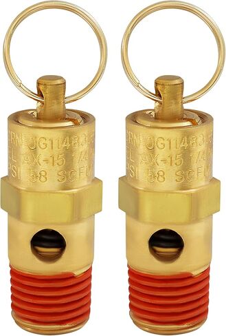 1/4 Inch NPT 175 PSI Brass Air Pressure Relief Safety Valve - Heavy Duty Brass, Corrosion Resistant, Automatic Pressure Release for Air Systems, Fits Standard 1/4 Inch Ports in Saudi Arabia